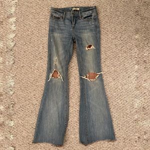 Free people flair distressed jeans